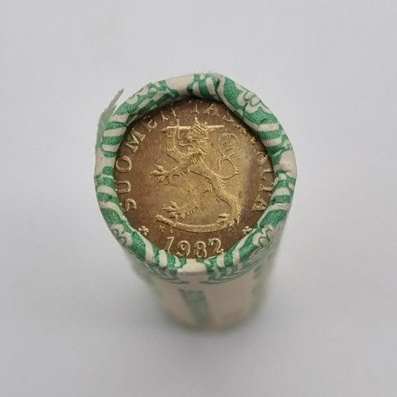 Монета 10 пенни. 1982 год, Финляндия. Ролл 50 штук.