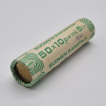 Монета 10 пенни. 1982 год, Финляндия. Ролл 50 штук.