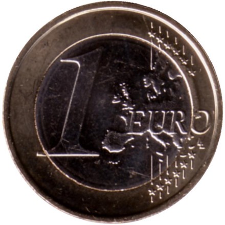 Монета 1 евро. 2021 год, Монако.