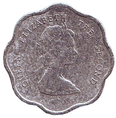 Монета 1 цент. 1995 год, Восточно-Карибские государства.