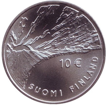 Монета 10 евро. 2006 год, Финляндия. (BU). 200 лет со дня рождения Йохана Вильгельма Снелльмана.