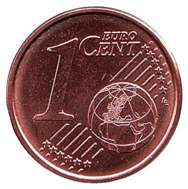 Монета 1 цент. 2019 год, Словения. Белый журавль. Монета 1 цент. 2019 год, Словения. Белый журавль.