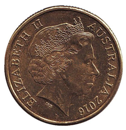 Монета 1 доллар. 2016 год, Австралия. Кенгуру.