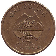 Монета 1 доллар. 2002 год, Австралия. Год отдаленных районов Австралии. Монета 1 доллар. 2002 год, Австралия. Год отдаленных районов Австралии.