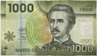 Банкнота 1000 песо. 2019 год, Чили.