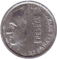 Монета 1 песета. 2000 год, Испания. Монета 1 песета. 2000 год, Испания.