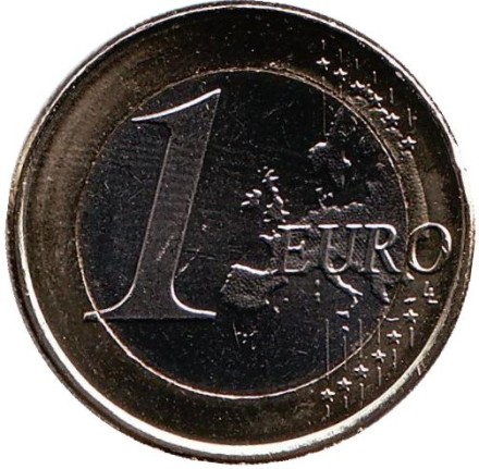 Монета 1 евро. 2016 год, Испания.