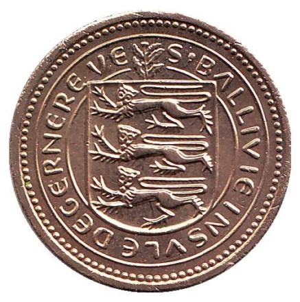 Монета 1 фунт. 1983 год, Гернси. Парусник.