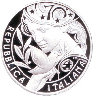 Монета 10 евро. 2015 год, Италия. 70 лет мира в Европе. Монета 10 евро. 2015 год, Италия. 70 лет мира в Европе.