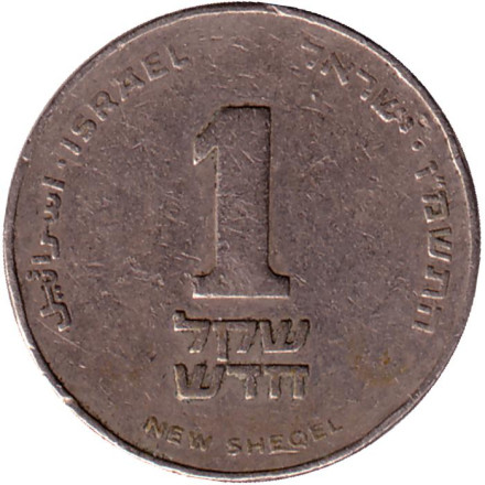 Монета 1 новый шекель. 1986 год, Израиль.