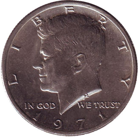 Монета 50 центов. 1971 год (P), США. Джон Кеннеди.