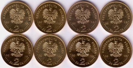 Набор из 8 монет номиналом 2 злотых. 2012 - 2013 гг., Польша. Военные корабли Польши. Набор из 8 монет номиналом 2 злотых. 2012 - 2013 гг., Польша. Военные корабли Польши.