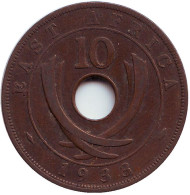 Монета 10 центов. 1933 год, Восточная Африка. Монета 10 центов. 1933 год, Восточная Африка.