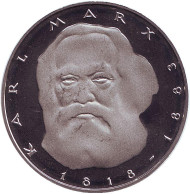 Монета 5 марок. 1983 год, ФРГ. 100-летие со дня смерти Карла Маркса. Proof. Монета 5 марок. 1983 год, ФРГ. 100-летие со дня смерти Карла Маркса. Proof.
