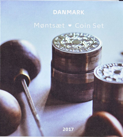 Годовой набор монет Дании 2017 года. (7 штук). 
