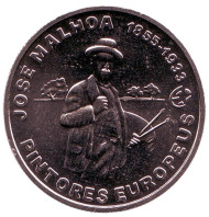 Монета 2,5 евро. 2012 год, Португалия. Жозе Мальоа. Монета 2,5 евро. 2012 год, Португалия. Жозе Мальоа.