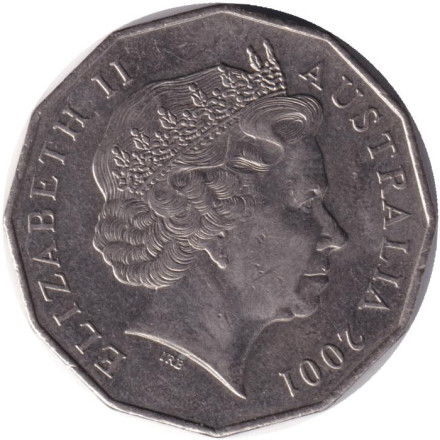 Монета 50 центов. 2001 год, Австралия. 100-летие федерации. Квинсленд. Монета 50 центов. 2001 год, Австралия. 100-летие федерации. Квинсленд.