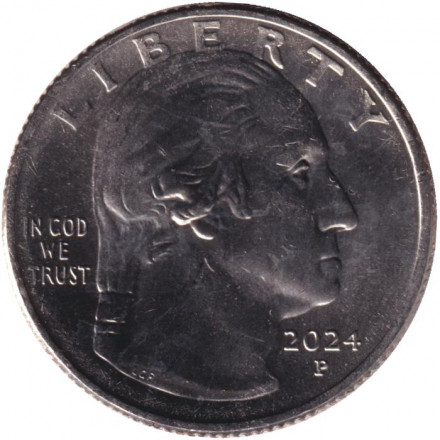 Монета 25 центов. 2024 год (P), США. Мэри Эдвардс Уокер. Серия "Американские женщины".