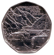 Монета 5 евро. 2010 год, Австрия. 75 лет Высокогорной дороге Гросглокнер. Монета 5 евро. 2010 год, Австрия. 75 лет Высокогорной дороге Гросглокнер.