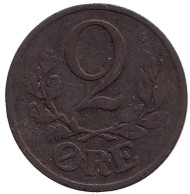 Монета 2 эре. 1943 год, Дания. Монета 2 эре. 1943 год, Дания.