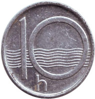 Монета 10 геллеров. 1994 год, Чехия. Монета 10 геллеров. 1994 год, Чехия.