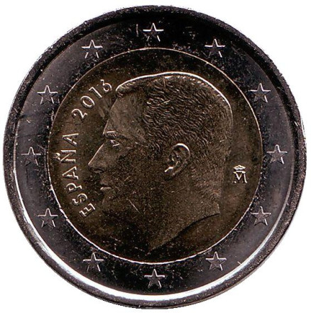 Монета 2 евро. 2016 год, Испания.