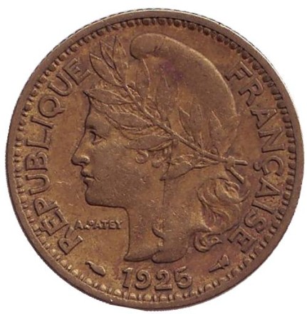 Монета 1 франк. 1925 год, Камерун. Монета 1 франк. 1925 год, Камерун.