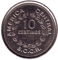 Монета 10 сантимов. 1979 год, Коста-Рика. Монета 10 сантимов. 1979 год, Коста-Рика.