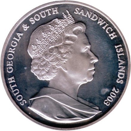 Монета 2 фунта. 2003 год, Южная Георгия и Южные Сандвичевы острова. 21 год со дня рождения Принца Уильяма. Монета 2 фунта. 2003 год, Южная Георгия и Южные Сандвичевы острова. 21 год со дня рождения Принца Уильяма.