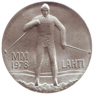 Монета 25 марок. 1978 год, Финляндия. Чемпионат мира по лыжным видам спорта в Лахти. Монета 25 марок. 1978 год, Финляндия. Чемпионат мира по лыжным видам спорта в Лахти.