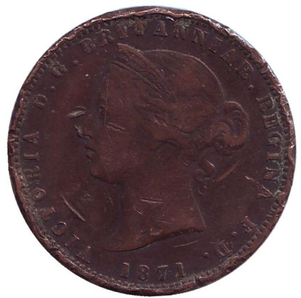 Монета 1/13 шиллинга. 1871 год, Джерси.