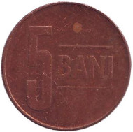Монета 5 бани. 2009 год, Румыния. Монета 5 бани. 2009 год, Румыния.