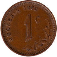 Монета 1 цент. 1972 год, Родезия. Монета 1 цент. 1972 год, Родезия.
