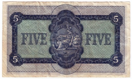 Банкнота 5 фунтов. 1962 год, Шотландия.