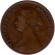 Монета 1/2 пенни. 1864 год, Великобритания. Монета 1/2 пенни. 1864 год, Великобритания.