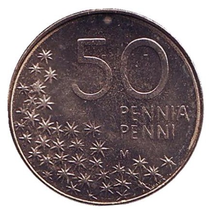 Монета 50 пенни. 1994 год, Финляндия. UNC. Медведь. Монета 50 пенни. 1994 год, Финляндия. UNC. Медведь.