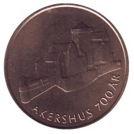 Монета 20 крон. 1999 год, Норвегия. 700 лет крепости Акерсхус. Монета 20 крон. 1999 год, Норвегия. 700 лет крепости Акерсхус.