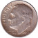 Монета 10 центов. 1954 год, США. (Без отметки монетного двора) Рузвельт. Монета 10 центов. 1954 год, США. (Без отметки монетного двора) Рузвельт.