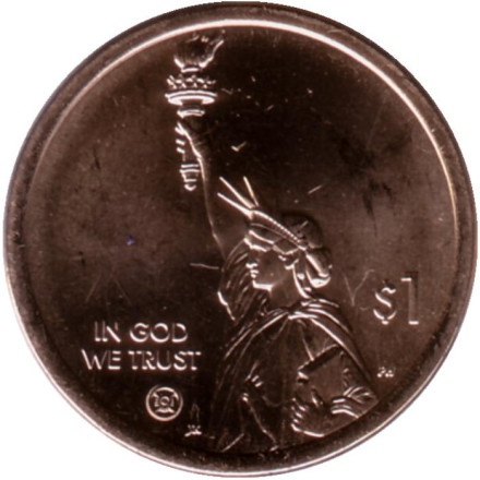 Монета 1 доллар. 2024 год (D), США. Стальной плуг. Серия "Американские инновации".