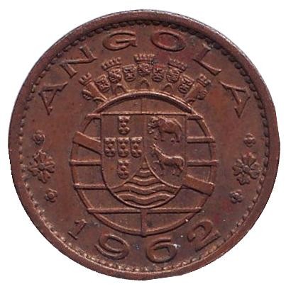 Монета 20 сентаво. 1962 год, Ангола в составе Португалии. Монета 20 сентаво. 1962 год, Ангола в составе Португалии.