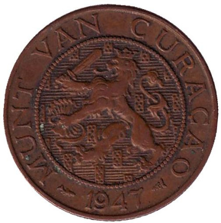 Монета 2,5 цента. 1947 год, Кюрасао.