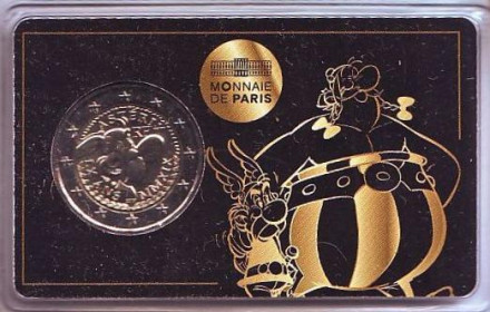 Монета 2 евро. 2019 год, Франция. Астерикс и Обеликс. "60 лет Астериксу".