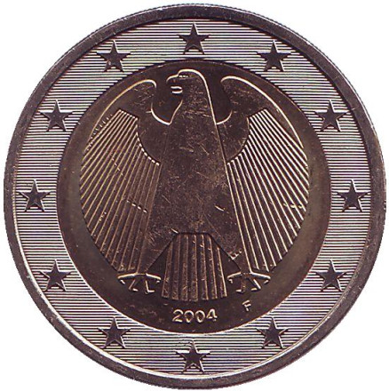 Монета 2 евро. 2004 год (F), Германия.