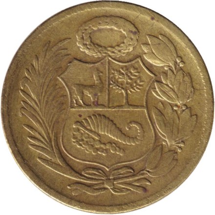 Монета 1 соль. 1960 год, Перу. Монета 1 соль. 1960 год, Перу.