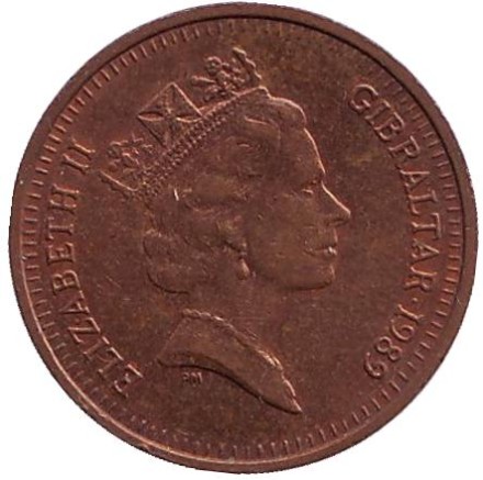 Монета 1 пенни. 1989 год, Гибралтар. Берберская куропатка. (AF) Монета 1 пенни. 1989 год, Гибралтар. Берберская куропатка. (AF)