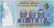Банкнота 30 долларов. 2020 год, Намибия. 30 лет независимости.