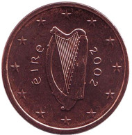 Монета 5 центов. 2002 год, Ирландия.