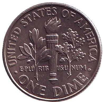 Монета 10 центов. 2009 (P) год, США. Рузвельт.