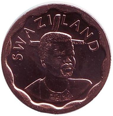 Монета 5 центов. 2011 год, Свазиленд. Орхидея.