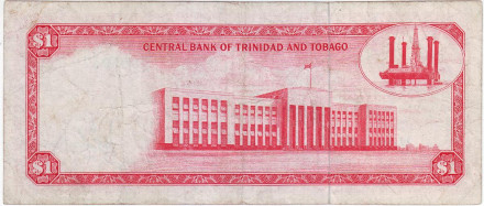 Банкнота 1 доллар. 1964 год, Тринидад и Тобаго. Банкнота 1 доллар. 1964 год, Тринидад и Тобаго.